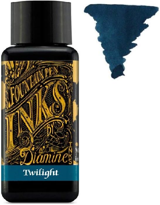 Diamine Füllfederhalter-Tinte, 30 ml, Farbrad, 6 x Flaschen, Herbsteiche, Syrah, Macassar, Earl Grey