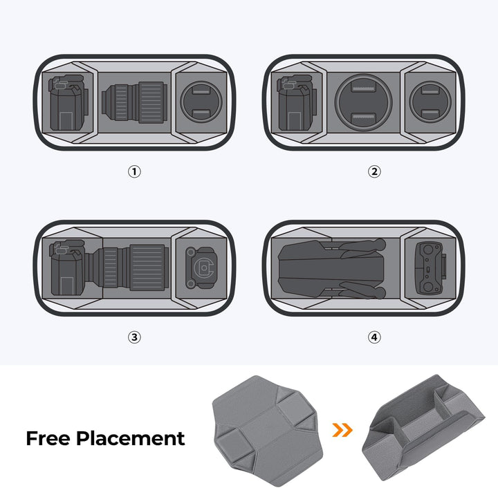 K&F CONCEPT Kamera-Rucksack, Schultertasche, quadratische Tasche, Taschen für Fotografen, Kamera-Rec
