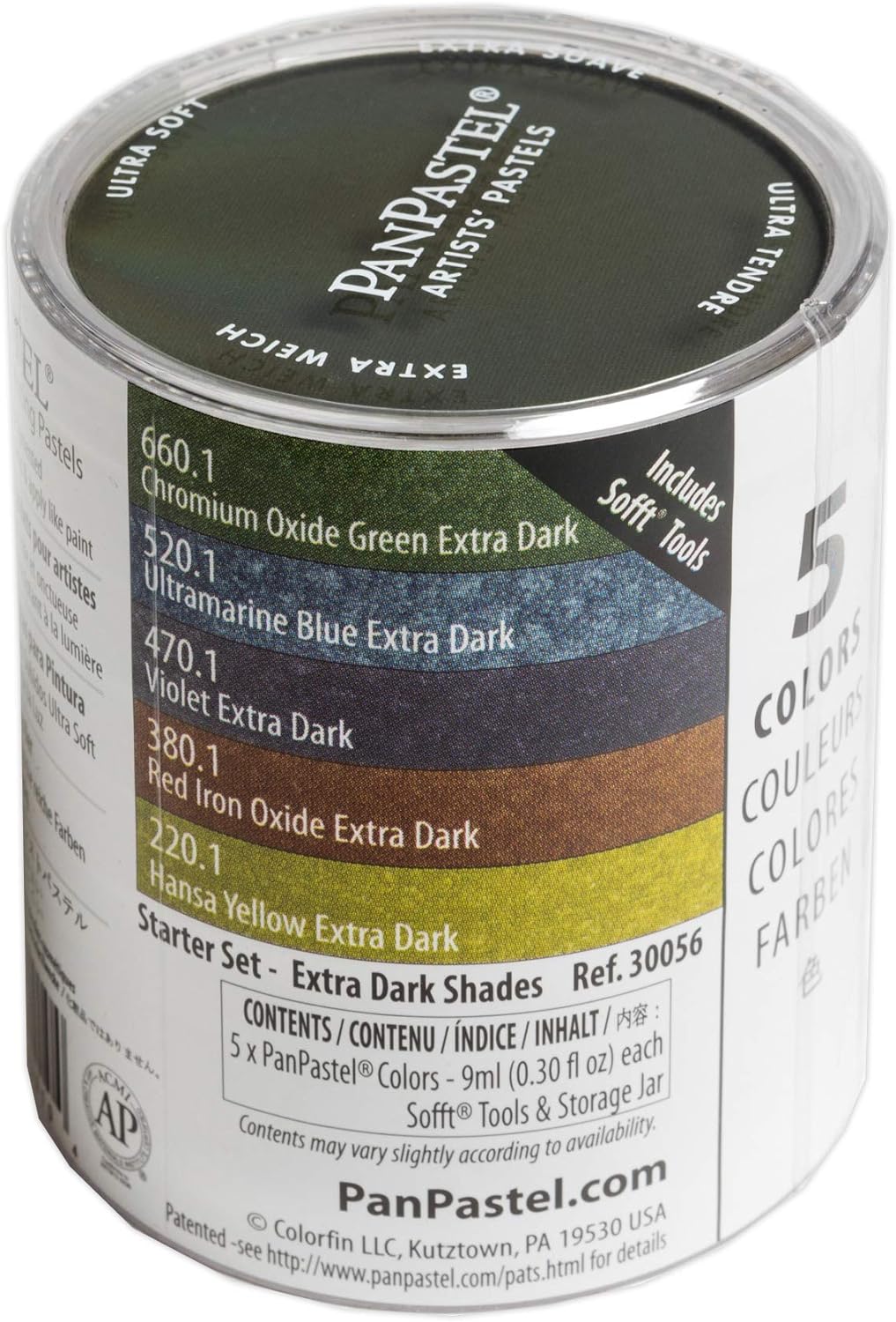 PanPastel Pastell-Set mit 5 Farben, extra dunkle Schattierungen