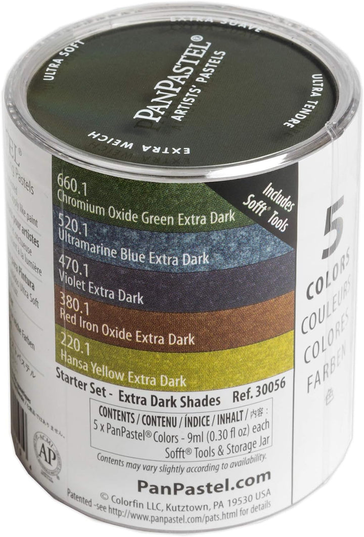 PanPastel Pastell-Set mit 5 Farben, extra dunkle Schattierungen
