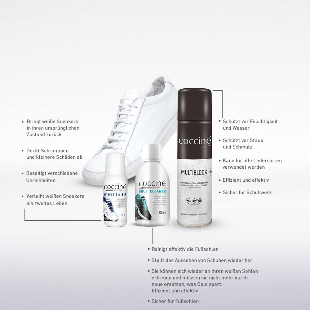 Cocciné - Sneaker Whitener, Schuhreiniger Weisse Schuhe, Schuh Weissmacher, Sneaker Cleaner Weiss, S