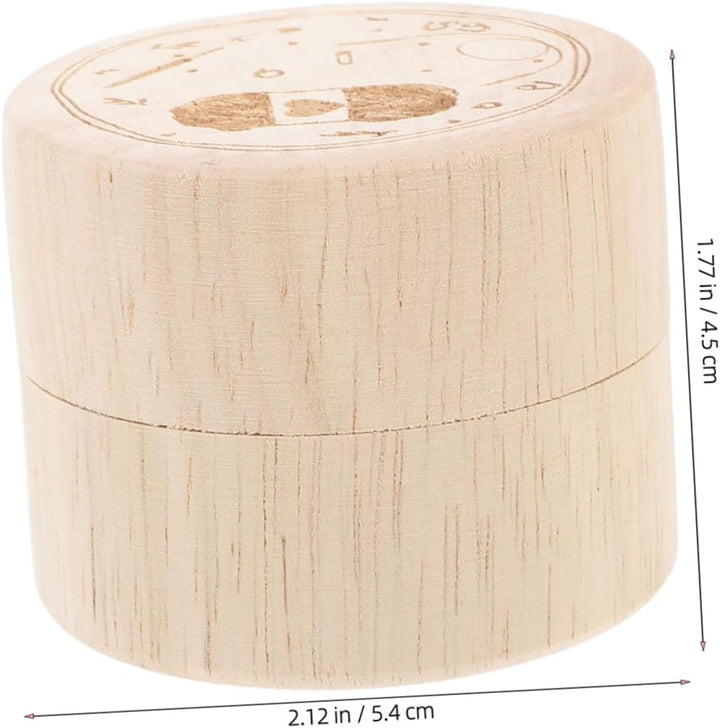 Cabilock 2 Stück Holzkästchen Rund mit Deckel Kleine Holzbox zur Aufbewahrung von Schmuck und Marker