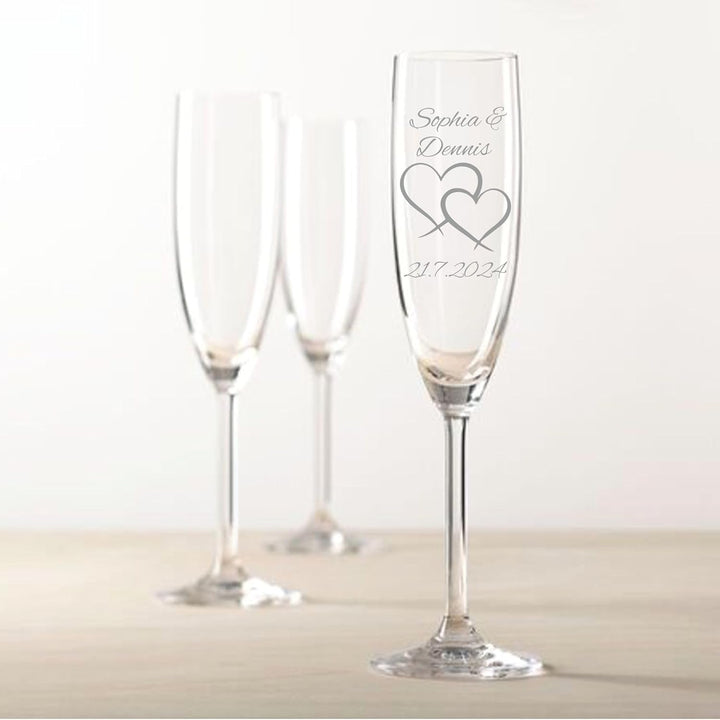 Geschenk zum Valentinstag – Sekt Geschenksets – Sektglas mit Gravur 200ml – Hochzeitsgeschenke – Ges