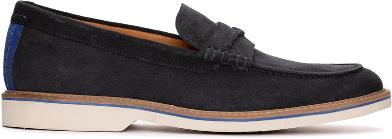 Clarks Herren Atticus Ltslip Slipper 39.5 EU Navy Suede, 39.5 EU Navy Suede