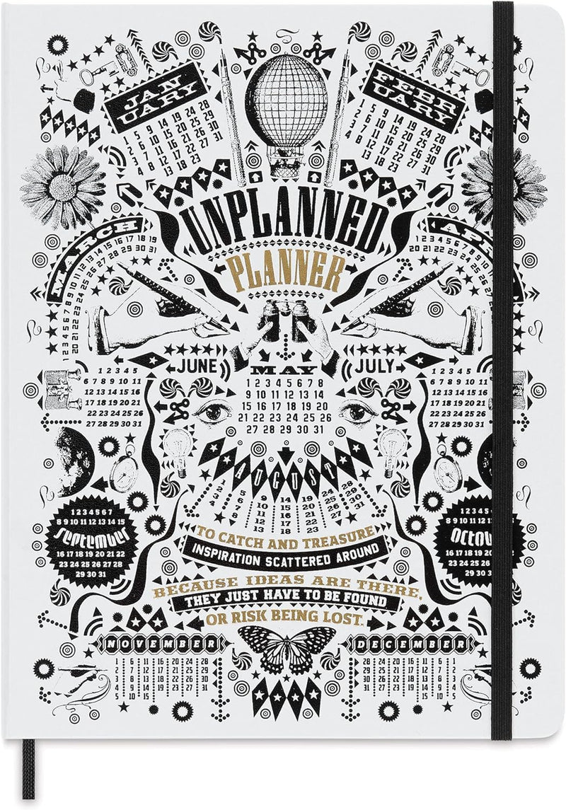 Moleskine x Lorenzo Petrantoni Unplanned Planer, Limitierte Edition, Hardcover und Elastikverschluss
