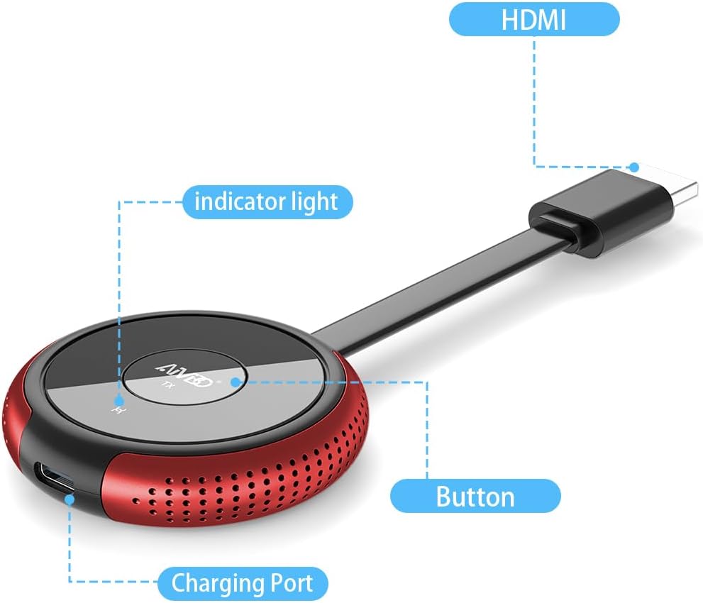 Wireless HDMI Transmitter, Muss mit einem Wireless HDMI Receiver Verbunden Werden, Passend für bis z