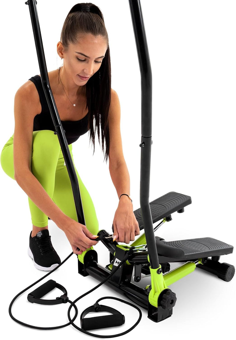 Hop-Sport Swing Stepper HS-45S Slim Up-Down-Side-Stepper für Zuhause - Ganzkörpertraining - inkl. Tr