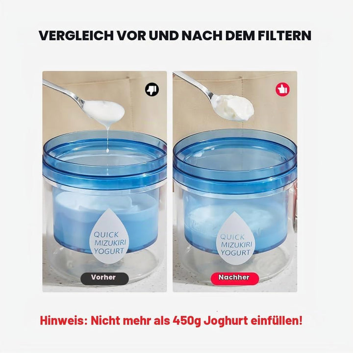 Griechischer Joghurt Sieb,Joghurt Abtropfsieb mit Deckel,Feine Filtersiebe Joghurt Sieb Wiederverwen