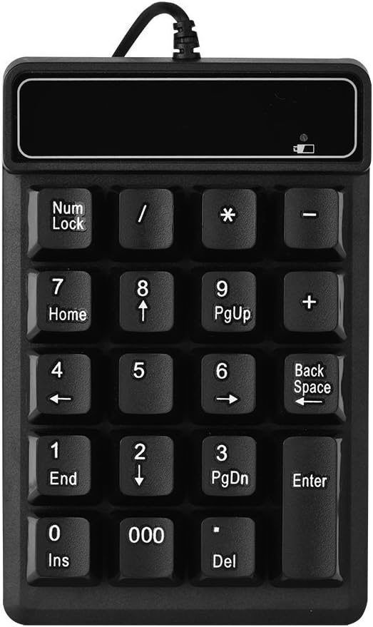 Bewinner Wired Numeric Keypad, 19 Tasten Portable Slim Spritzwassergeschützter wasserdichter Nummern