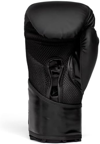Everlast Unisex Powerlock Training Handschuhe 16oz Schwarz/Grau, 16oz Schwarz/Grau
