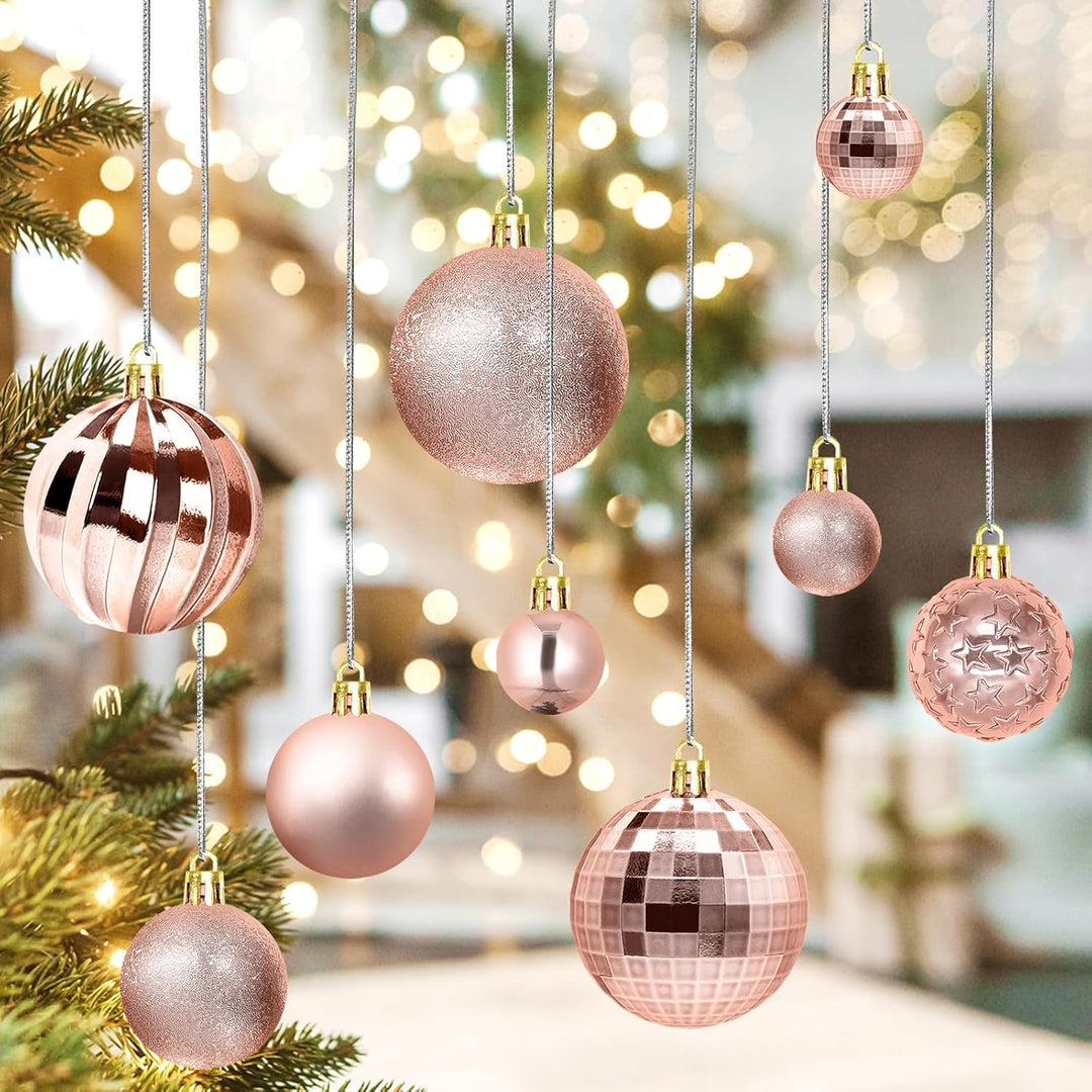 Christbaumkugeln 101 Stück Weihnachtskugeln Kunststoff Weihnachtsdeko Set Weihnachtsbaumschmuck Weih