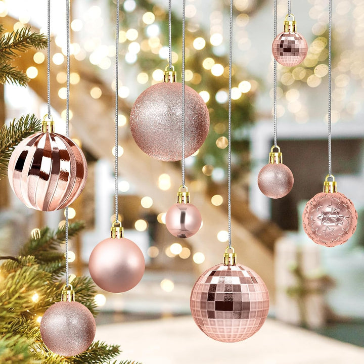 Christbaumkugeln 101 Stück Weihnachtskugeln Kunststoff Weihnachtsdeko Set Weihnachtsbaumschmuck Weih
