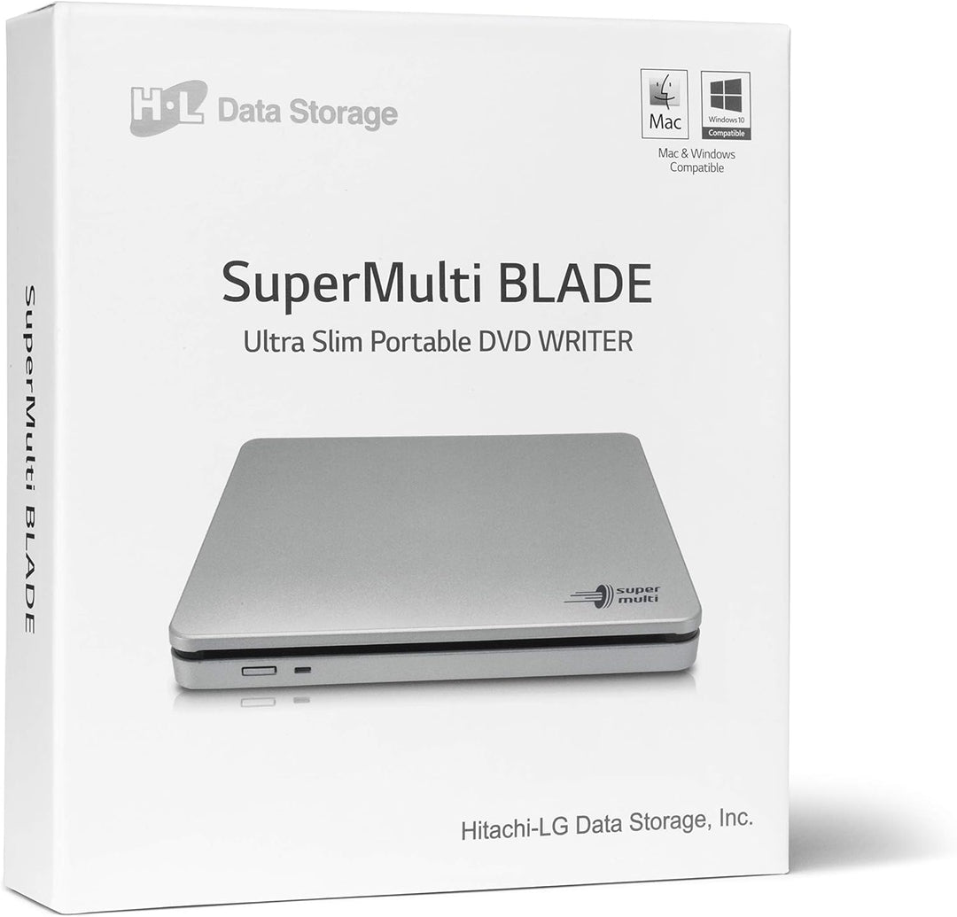 Hitachi-LG GP70 External DVD Drive, Slim Portable DVD Player/Writer for Laptop, Desktop PC, USB 2.0,