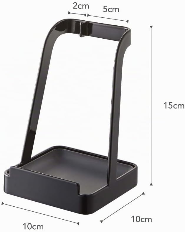 YAMAZAKI Home 2249 Tower Ständer für Schöpflöffel, Topfdeckel, Küchenutensilien, Schwarz 2248-P Schw