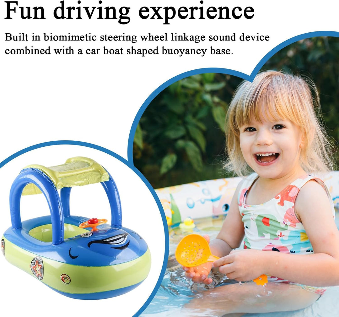 Schwimmring Baby Mit Sonnendach, Float Schwimmreifen Baby, Pool Sicherheitssitz, Aufblasbares Spielz