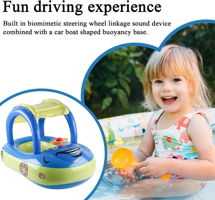 Schwimmring Baby Mit Sonnendach, Float Schwimmreifen Baby, Pool Sicherheitssitz, Aufblasbares Spielz
