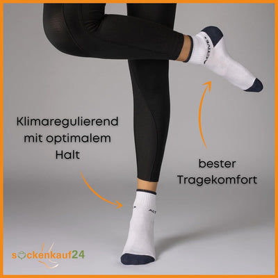 6 oder 12 Paar SPORT Sneaker Socken Herren Damen Sportsocken Frotteesohle Baumwolle 35-38 12 Paar |