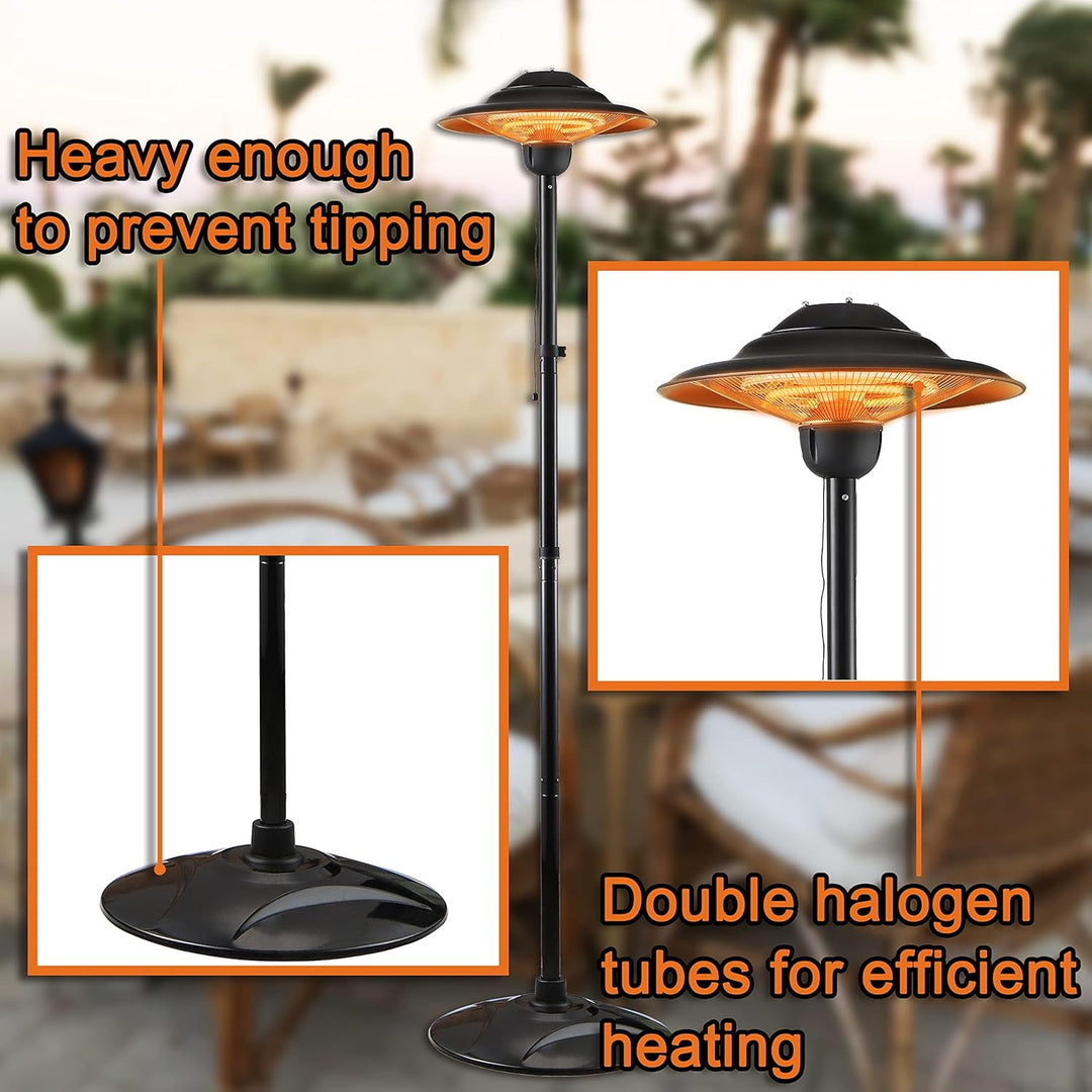 DONYER POWER Halogenröhrenheizung, elektrisch, Terrassenheizung, Gartenheizung, wasserdicht, für dri