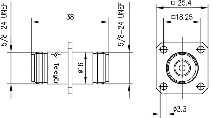 Telegärtner 100024110 100024110 N-Adapter N-Buchse - N-Buchse 1 St.