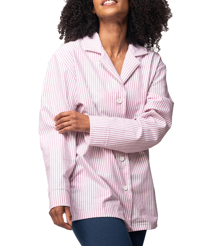 greenjama Damen Pyjama-Hemd, GOTS-Zertifiziert Pyjamaoberteil 44 Grape, 44 Grape