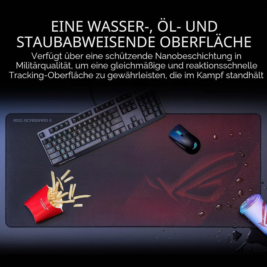 ASUS ROG Scabbard II Gaming-Mauspad | Nanotechnologie Smooth Glide Tracking | Schutzbeschichtung für