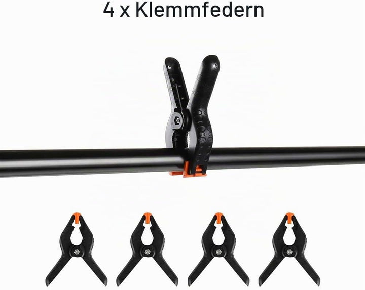 Hintergrundständer T Form 2 x 2,6 m Verstellbarer Hintergrundständer mit DREI Abschnitte Querstange