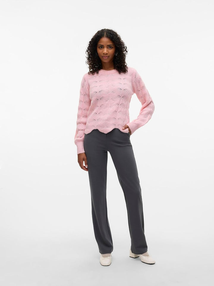 VERO Moda Damen Hose Vmzamira Mr Slim Straight Pant Ga Noos 40W / 34L Grey Pinstripe, 40W / 34L Grey