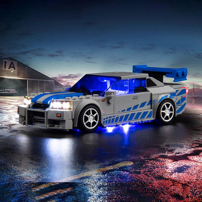 Licht-Kit Kompatibel mit Lego 76917 Speed Champions Nissan Skyline GT-R (Kein Lego-Modell), Led Bele