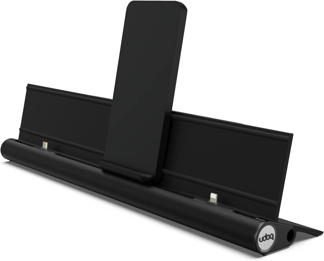 Universal Ladestation für Smartphones Tablets und AirPods, udoq 400, Aluminium, mit Power Delivery F