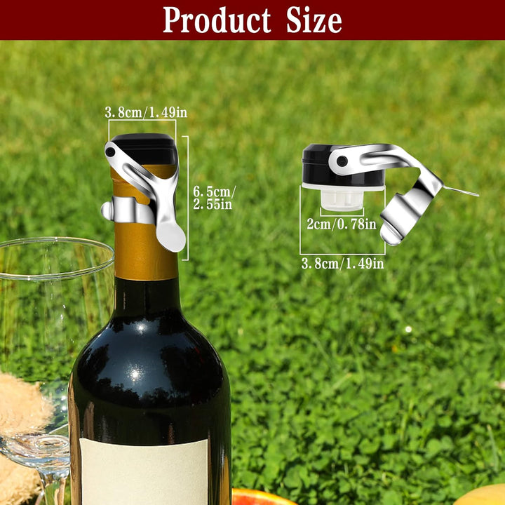 Flaschenverschl¨¹sse mit Hebel 6 St¨¹ck Universal Wein Flaschenverschluss, Edelstahl Sektverschluss