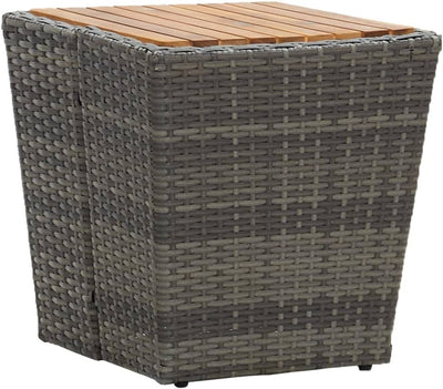 FIRBNUS 41.5x41.5x43 cm Beistelltisch Couchtisch Balkontisch Kompaktes Design Dining Table Kaffeetis