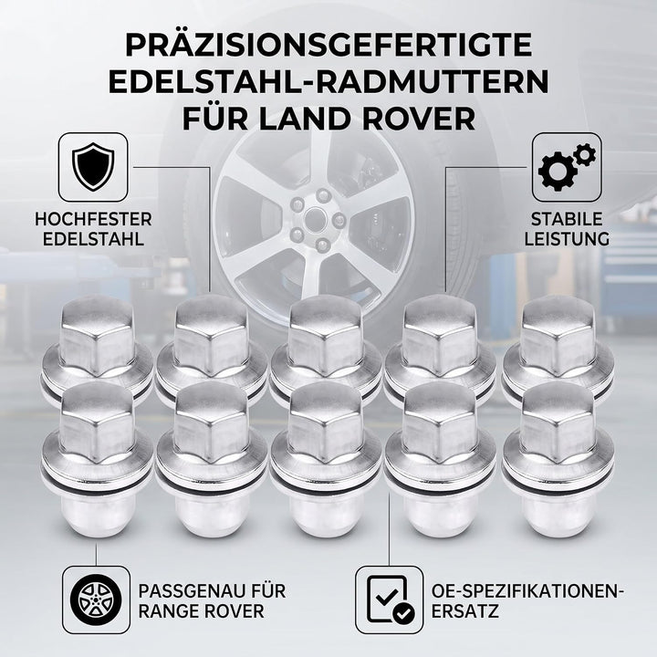 20 Stück Auto-Radmuttern, Radmutter Radnüsse-Set mit 20x Radnuss geschlossen, für Discovery 3 4 5 Ra