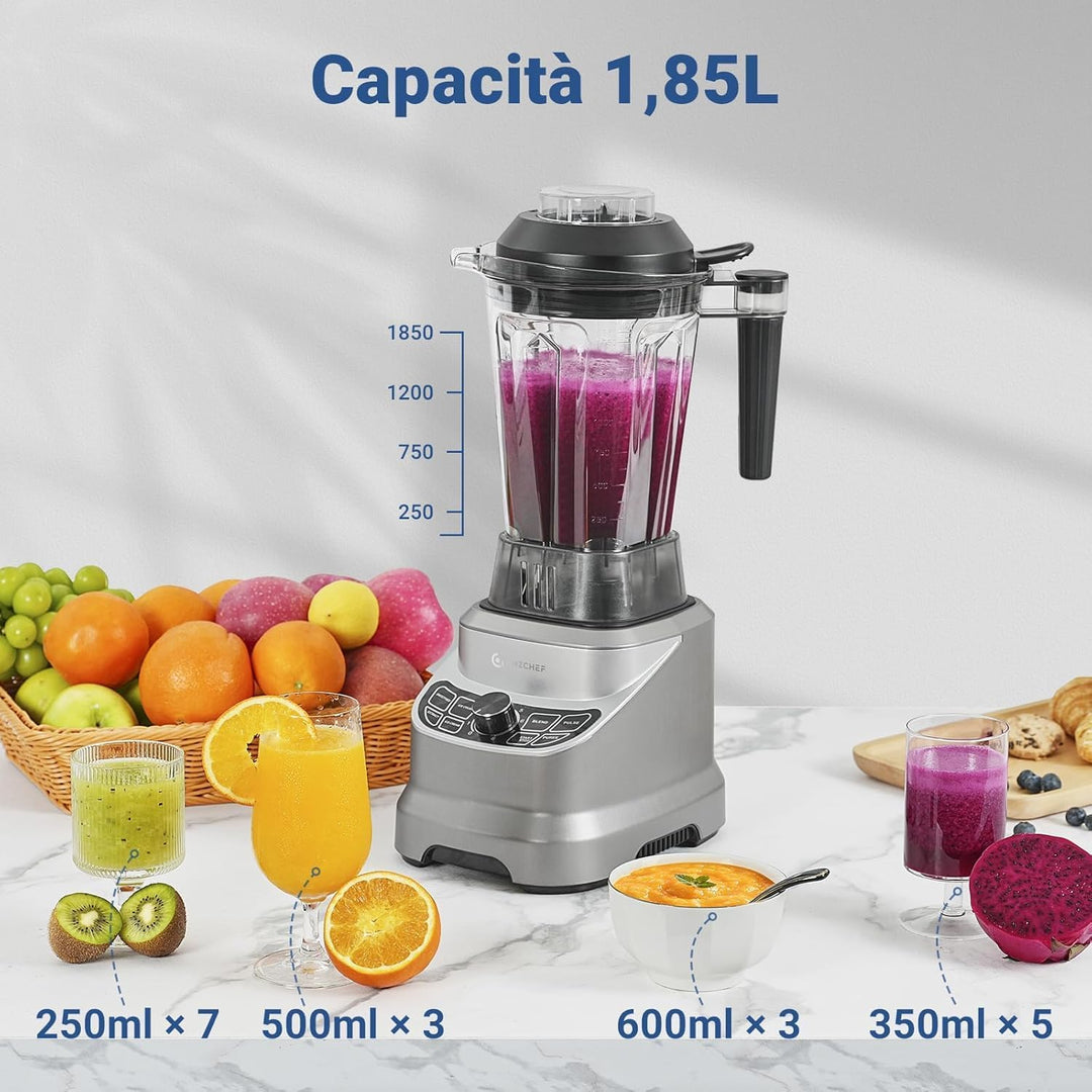 AMZCHEF Standmixer 1800 Watt | 1.85L Mixer Hochleistungsmixer | Blender mit 8 Einstellbaren Geschwin
