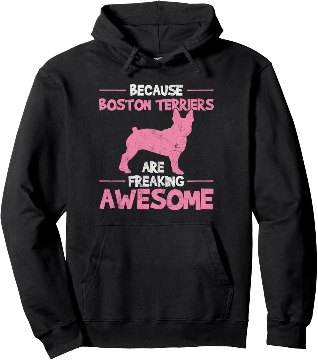 Boston Terrier Vintage Pullover Hoodie