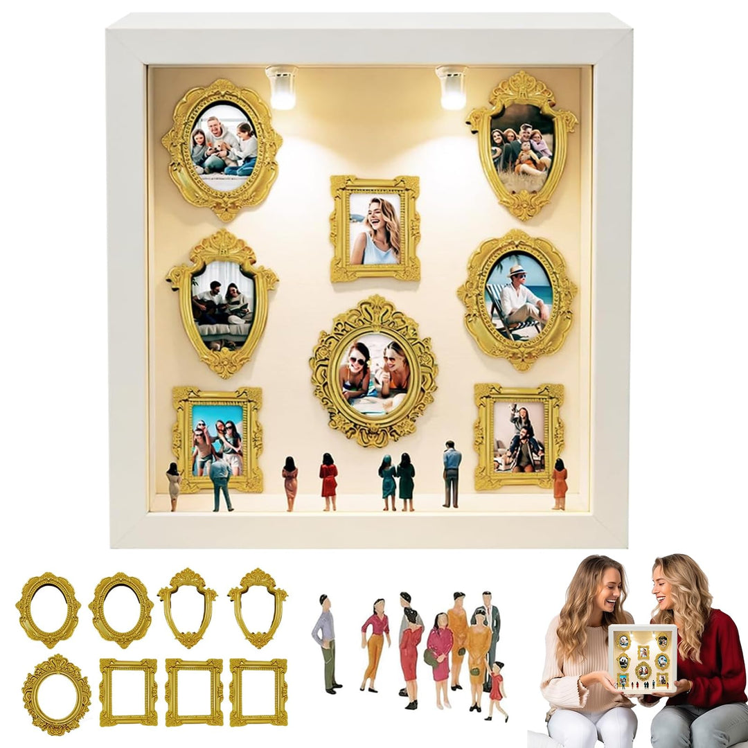 DIY Mini Museum Silhouette Box, DIY Mini Menschen Figuren Museum, Kreativ Bilderrahmen mit Figuren,