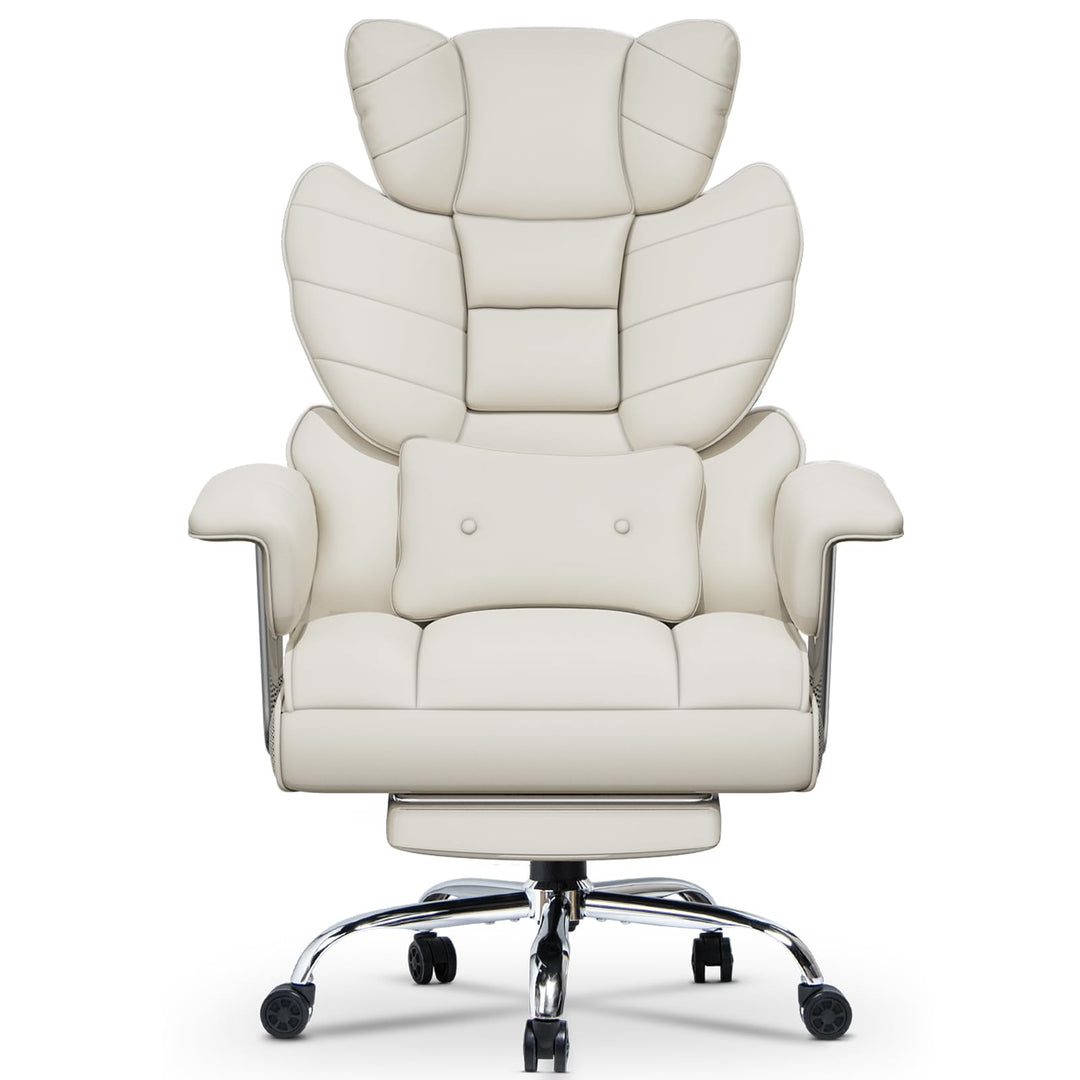 rattantree Bürostuhl mit Fussstütze, Ergonomischer Schreibtischstuhl mit Zusätzlichem Lordosenstützk