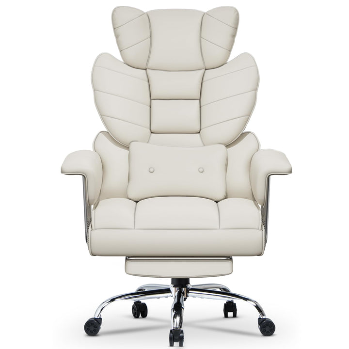 rattantree Bürostuhl mit Fussstütze, Ergonomischer Schreibtischstuhl mit Zusätzlichem Lordosenstützk