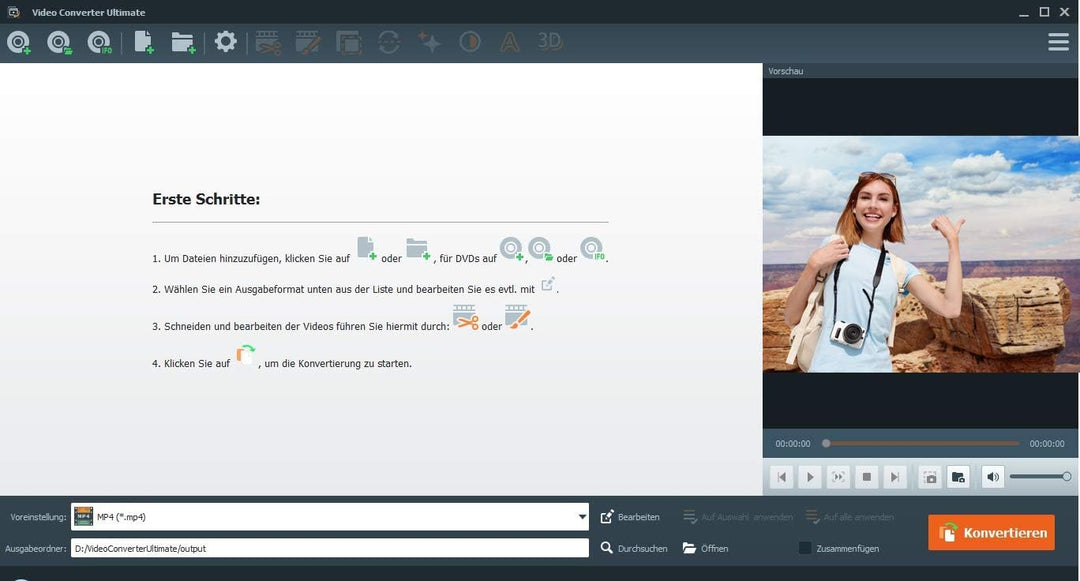 Video Converter Ultimate - 3 USER Lizenz - Videos konvertieren, bearbeiten, drehen für Windows 11, 1