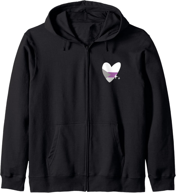 Demisexual Heart Retro LGBTQIA Pride Flag Love Kapuzenjacke
