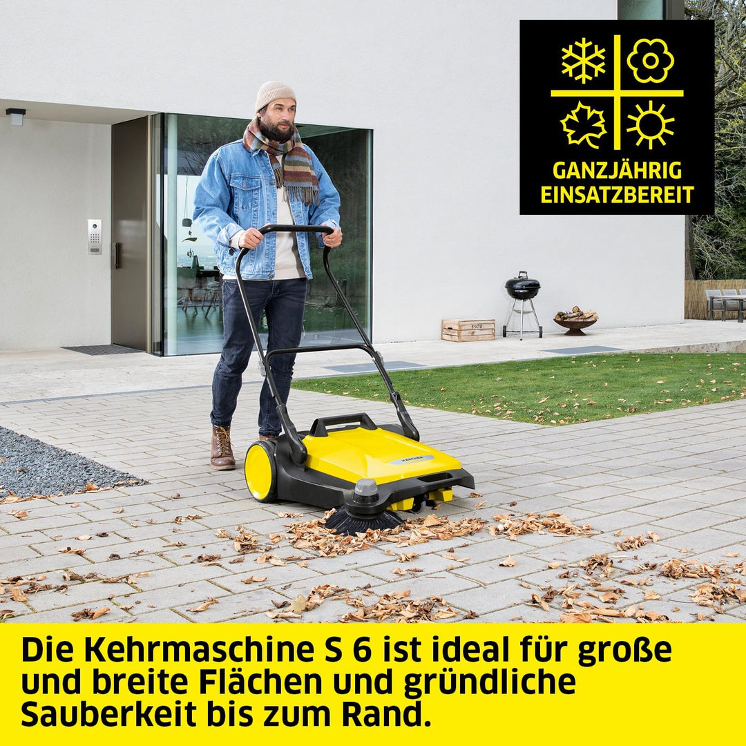 Kärcher Kehrmaschine S 6 (Max. Flächenleistung: 2500 m²/h, 1 Seitenbesen, Kehrbehälter: 38 l, Arbeit