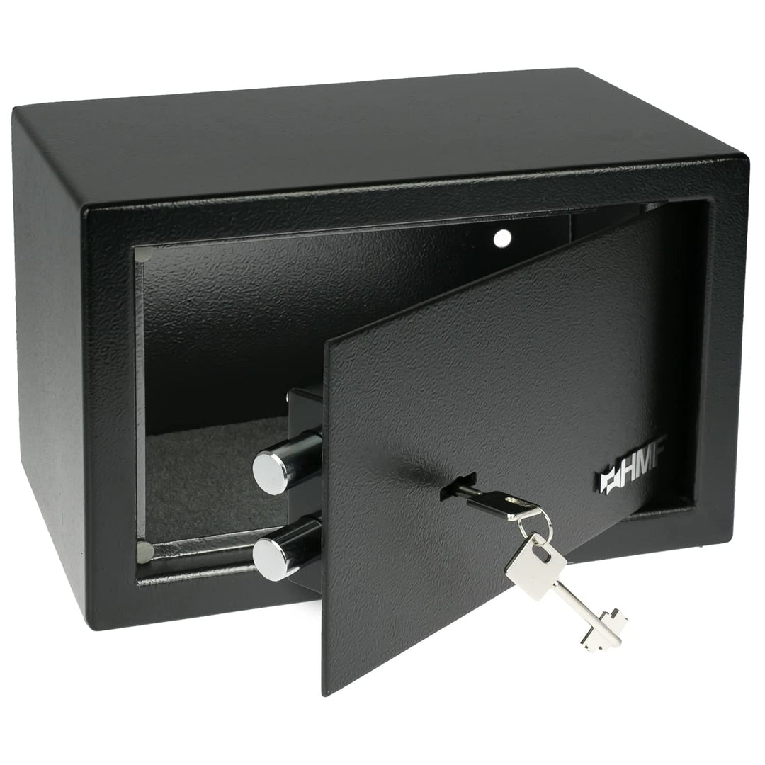 HMF 49200-02 Tresor Möbeltresor Doppelbartschloss, 31,0 x 20,0 x 20,0 cm, schwarz 31 x 20 x 20 cm Sc