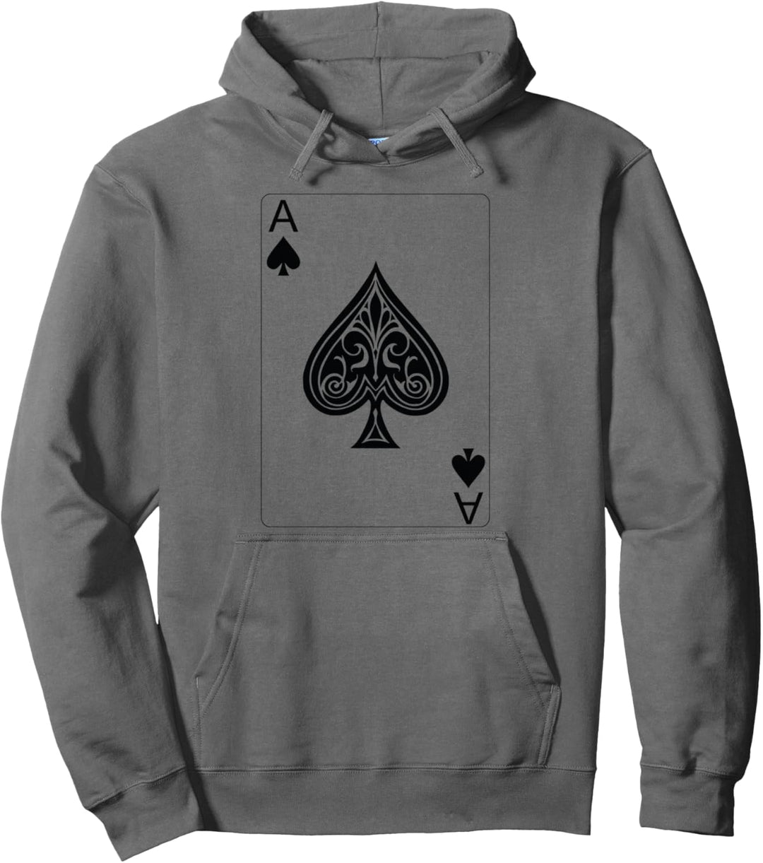 Pik-Ass, Spielkarte, Halloween-Kostüm. Pullover Hoodie