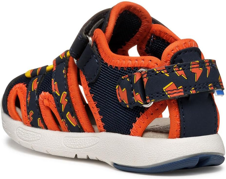 Geox Baby-Jungen Multy Boy B Sandalen, Navy Orange