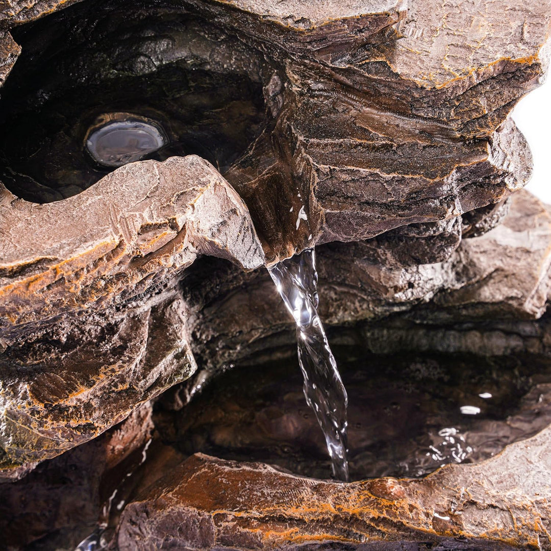 Solar Gartenbrunnen Rock Fountain - extragrosses 5 Watt Solarmodul, Solarpumpe mit Direktbetrieb - 3