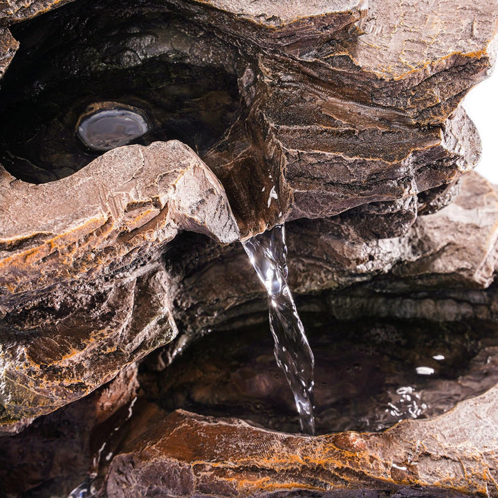 Solar Gartenbrunnen Rock Fountain - extragrosses 5 Watt Solarmodul, Solarpumpe mit Direktbetrieb - 3