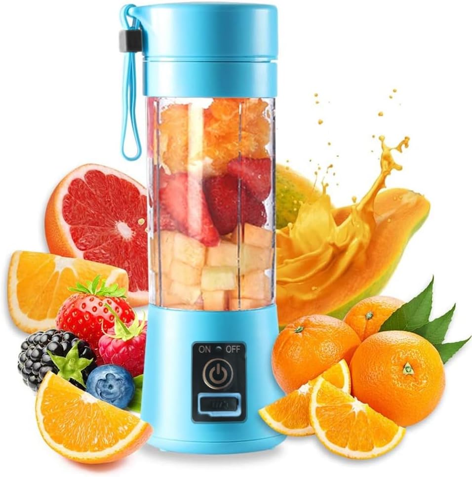 Ailgely Tragbarer Persönlicher Mixer Smoothie Maker, Mini Mixer für Smoothies und Shakes mit 6 Edels