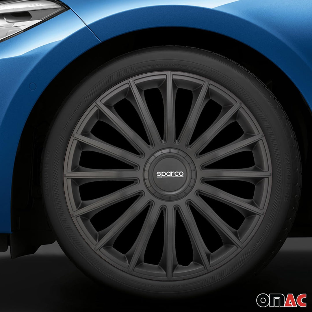 Satz Sparco Radzierblenden Treviso 16-Zoll Schwarz