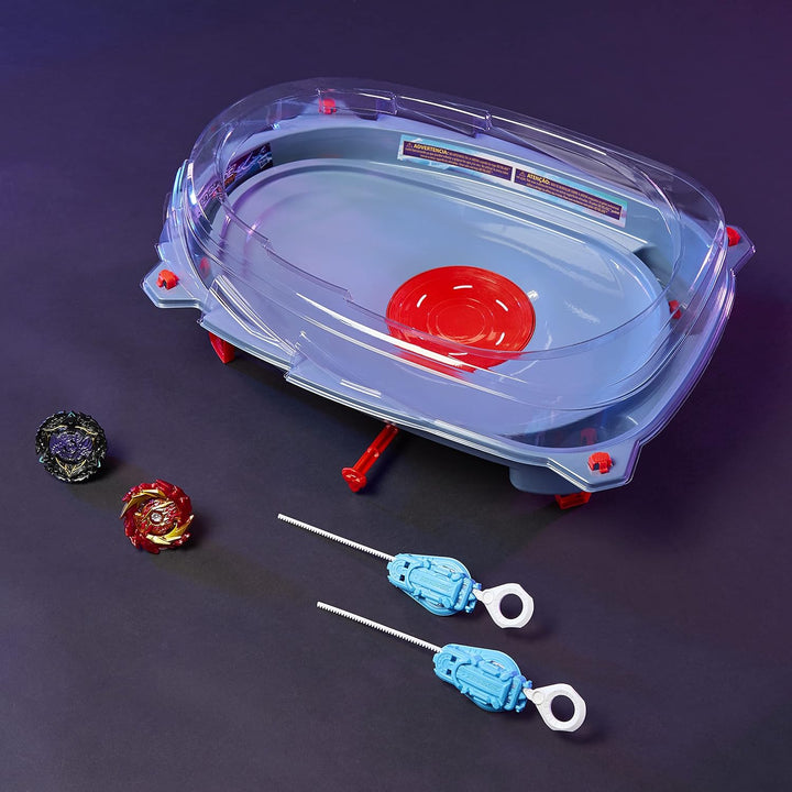 Beyblade Burst Surge Speedstorm Motor Strike Battle Set – Battle Spielset mit motorisierter Beystadi