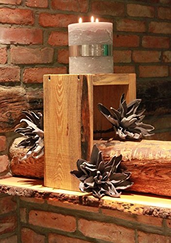 Dekorie Kerzenständer Tisch Hocker Massivholz Natur
