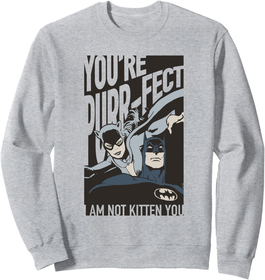 Batman Valentine's Day Catwoman You're Purrfect Sweatshirt